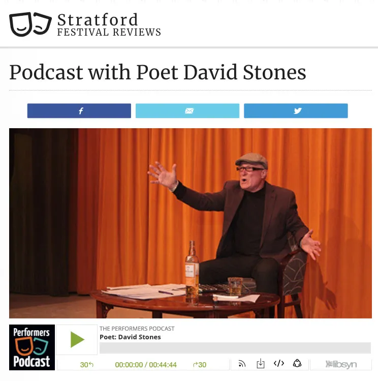 David discusses poetry and his show, Infinite Sequels, with Keith Tomasek (The Performer Podcast)