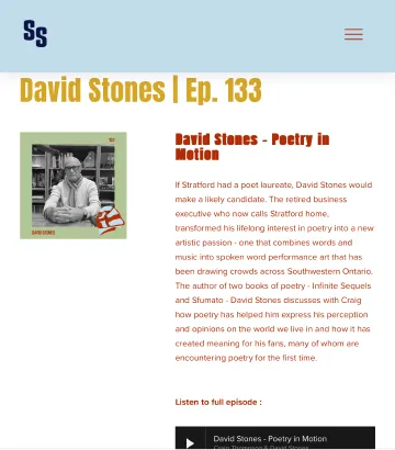 David Stones on The Stratford Slice podcast